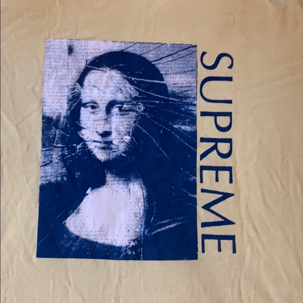 SUPREME MONA LISA t-shirt, Pale Yellow
